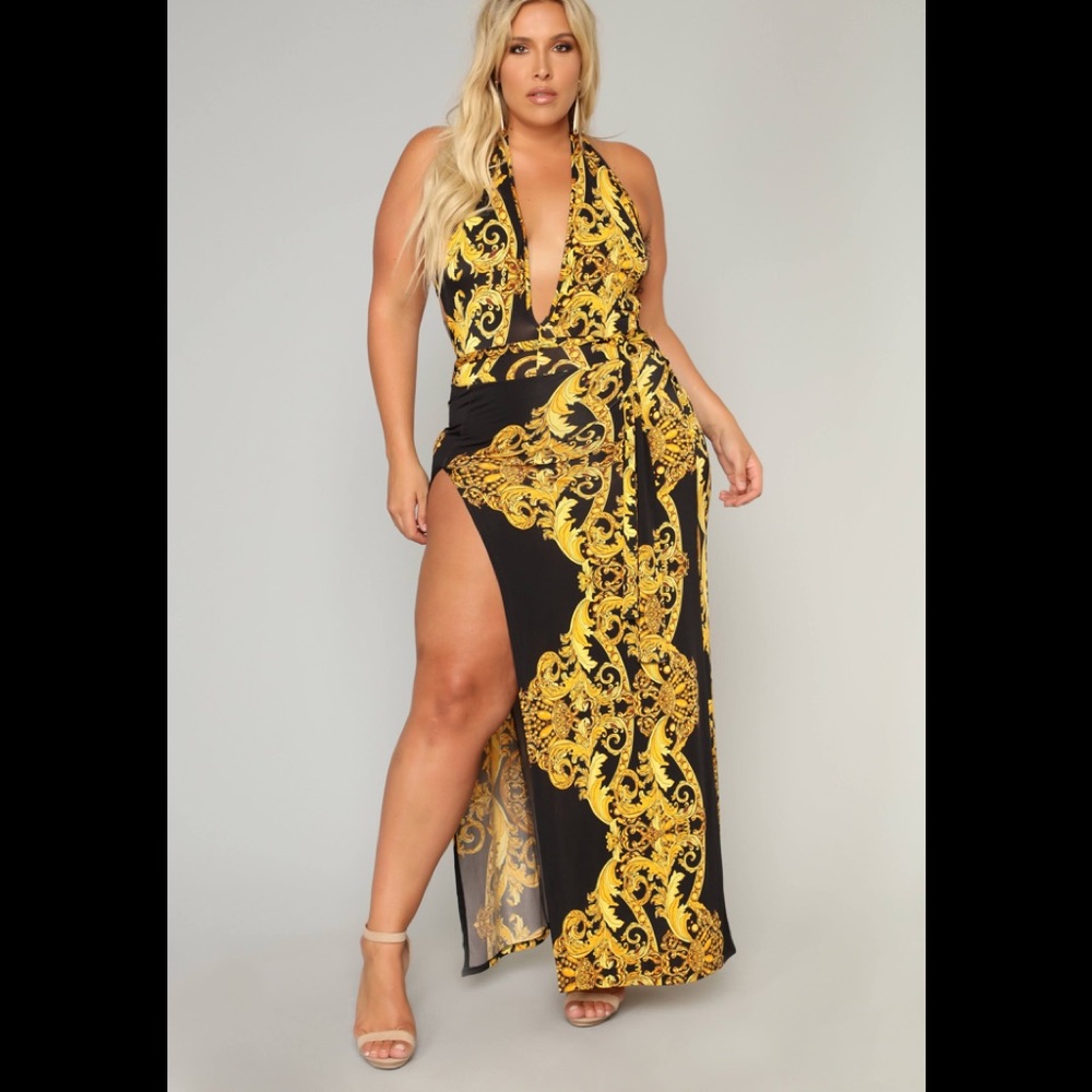 Plus size halter dress
